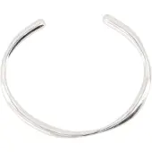 Zusss Armband Bangle Chunky Plated Brass Silver