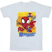 Marvel Heren Spidey En Zijn Verbazingwekkende Vrienden Vliegend T-shirt (Wit)