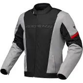Modeka Jano Air motorfietstextiljas, zwart/lichtgrijs, maat M