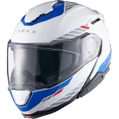NEXX X.Lifetour Globe, opklapbare helm ,Wit/Zilver/Blauw/Rood ,M