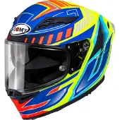 Suomy Stellar 2 Deepspace, integraalhelm ,Mat Blauw/Geel/Rood ,S