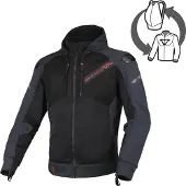 Sonstiges Macna Brero motortextiljas, blauw/zwart/rood, maat S