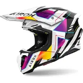 Airoh Twist 3 Rainbow Wit Paars Offroad Helm Maat 2XL