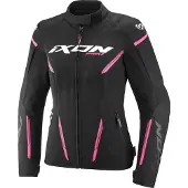 Ixon Striker 2 Lady Zwart Bright Roze Waterdichte Textiele Motorjas Maat L