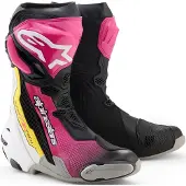 Alpinestars Supertech R, laarzen ,Zwart/Pink/Wit/Geel ,45 EU