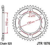 JT Sprockets Jt Jtr 1876-42 Achtertandwiel