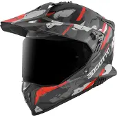 Bogotto FG-601 Sniper Zwart Grijs Oranje Fiberglas Enduro Helm Maat L