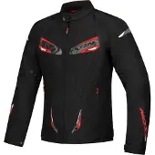 Ixon Caliber Zwart Wit Rood Waterdichte Textiele Motorjas Maat XL