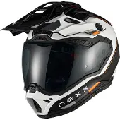 NEXX X.Rally Carbon Raid, avonturenhelm ,Wit/Oranje/Zwart ,M