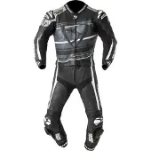 MUGENRACE RC-Max Due Zwart Wit Grijs Geperforeerd 2-Delig Motorpak Maat 50