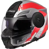 LS2 LS2FF902ScopeIIOxydGrijsRood06Systeemhelm Maat 2XL
