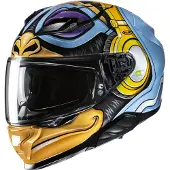HJC F71 Monkey DJ MC23 Integraalhelm Mat/Wit/Zwart/Blauw/Goud XL, unisex