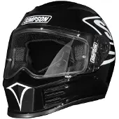 Simpson Speed 12 O Clock, integraalhelm ,Zwart/Wit ,M