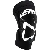 Leatt 3DF 5.0 Zwart Witte Motocross Kniebeschermers Maat L-XL