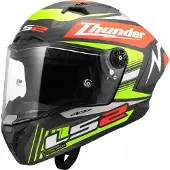 LS2 FF805 Thunder GP Black Replica Carbon Helm