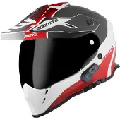Bogotto H331 BT Tour EVO Zwart Wit Rood Bluetooth Enduro Helm Maat S