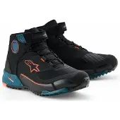 Alpinestars CR-X DS Sneaker Zwart/Turkoois/Neonoranje 10, Mannen