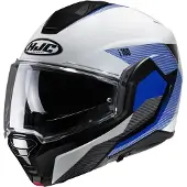 HJC i100 Beston MC2 Systeemhelm Wit/Blauw/Zwart S