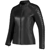 Rusty Stiches Rusty Stitches dames leren motorjas, zwart, maat 42