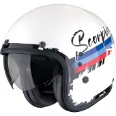 Scorpion Belfast Evo Adonis Jethelm Wit/Rood/Blauw M unisex