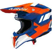Airoh Wraaap Vision, motorcrosshelm ,Blauw/Neon-Oranje/Wit ,M
