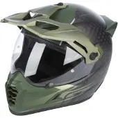 KLIM Krios Pro ECE/DOT Echo, avonturenhelm ,Mat Carbon/Zwart/Donkergroen/Lichtgroen ,M