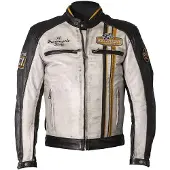 Helstons Indy Rag Leren Jas Zwart Wit Geel Maat M