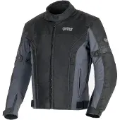 GMS Lagos Zwart Grijs Waterdichte Textiele Motorjas Maat S