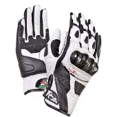MUGENRACE Figuratore Zwart Witte Geperforeerde Handschoenen Maat S