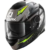 Shark Spartan 1.2 Adrian Parassol Mat Antraciet Zwart Geel AKY Integraalhelm Maat XS