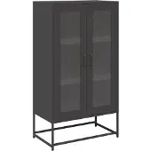 vidaXL Hoge kast, zwart, 68x39x123 cm, staal