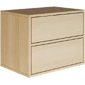 NADUVI Collection Nachtkastje Fermo 2 lades | mdf bruin 50x40x36 cm nachtkastjes | NADUVI