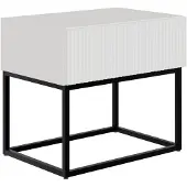 NADUVI Collection Nachtkastje Vesper | spaanplaat wit 50x44x35.6 cm nachtkastjes | NADUVI