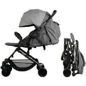 Bambisol Wózek: Compacte, inklapbare kinderwagen, kleur: Eco Grey