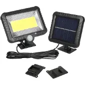 Macleans Solar LED-spot met bewegingssensor Schijnwerper Solar wandlamp Schemersensor Solar lamp IP44 5W 400 lumen 6000K koud wit