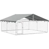 vidaXL Hondenkennel met dak 300x300x150 cm