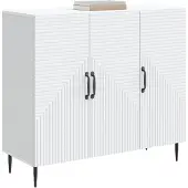 vidaXL Dressoir Wit 89 x 34,5 x 80 cm Bewerkt hout