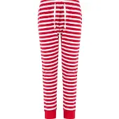 SF Women Dames/Dames Gestreepte Pyjamabroek met Manchetten (Rood/Wit)