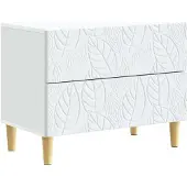 vidaXL Nachtkastje Wit 62 x 34,5 x 48 cm Bewerkt hout