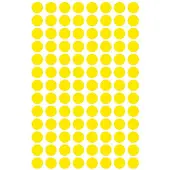 Avery 3013 Ronde Etiket 8mm Geel 1-2d