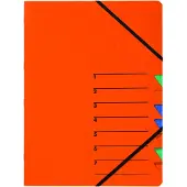 Pagna 24061-12 trieuse à documents easy 7 compartiments avec élastiques et onglets colorés 1-7 (orange)
