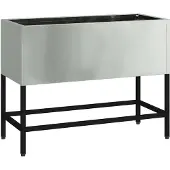 vidaXL Verhoogde Tuin Plantenbak Zilver 60 x 26 x 45 cm Gegevens staal