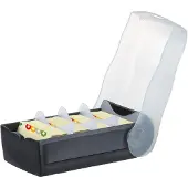 HAN CROCO 997-633 Kaartenbox Zwart Aantal kaarten (max.): 900 kaarten DIN A7 liggend Incl. 100 gelinieerd