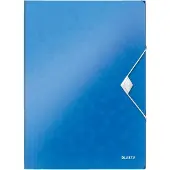 Leitz Dossiermap leitz wow 3klep a4 pp blauw - 10 stuks