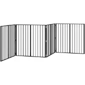 vidaXL Hondendeur 4 st Zwart 100 x 100 cm Gegevens staal