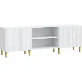 vidaXL TV Kast Wit 150 x 31 x 50 cm Bewerkt hout