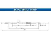 Ate 24.3727-0861.2 Handremkabel