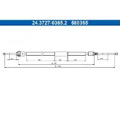 Ate 24.3727-0365.2 Handremkabel