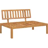 vidaXL 5-delige Loungeset pallet met kussens massief acaciahout