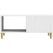vidaXL Salontafel Wit 90 x 50 x 40 cm Bewerkt hout
